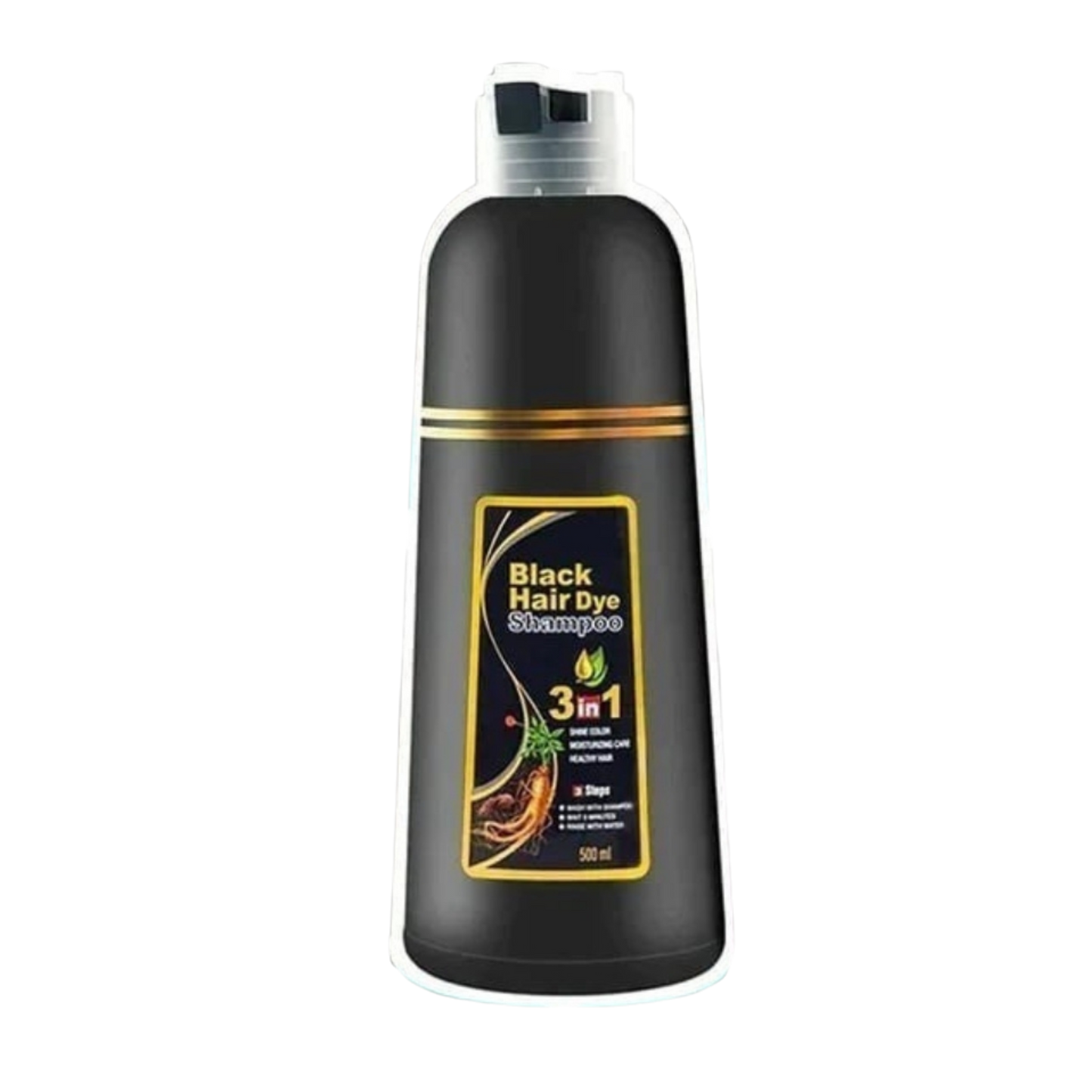 Shampoo Black Hair Dye | Recupera tu tono natural sin tintes: adiós a las canas con un solo lavado