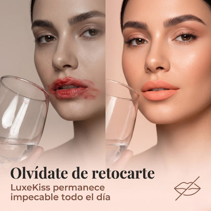 LuxeKiss™ Velvet Tint Mate impecable. Sin retoques durante horas