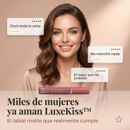 LuxeKiss™ Velvet Tint Mate impecable. Sin retoques durante horas