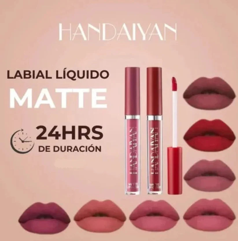 Set 6 Labiales LuxeKiss™ HANDAYAN -  Acabado mate perfecto | Sin retoques todo el día